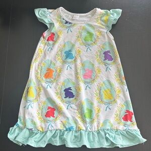 Whimsical Bunny Print Kids Nightgown